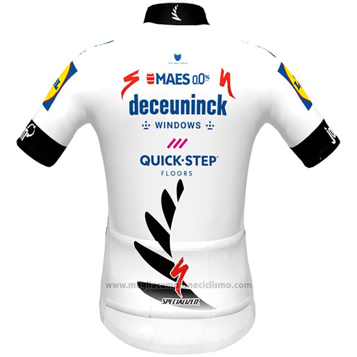 2021 Abbigliamento Ciclismo Deceuninck Quick Step Campione Neozelandese Manica Corta e Salopette